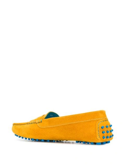 Shop Manolo Blahnik Contrast Slippers In Yellow