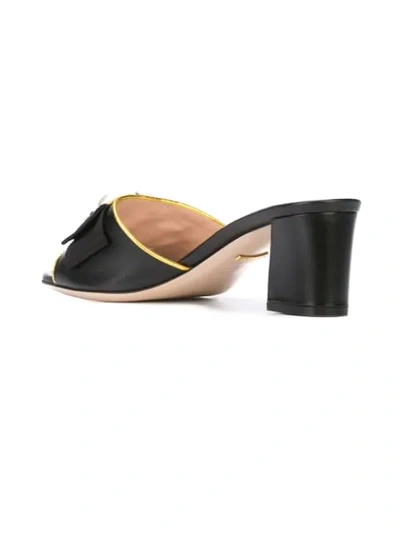 Shop Gucci Bee Embellished Slide Sandals In Black