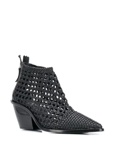 Shop Agl Attilio Giusti Leombruni Woven Boots In Black