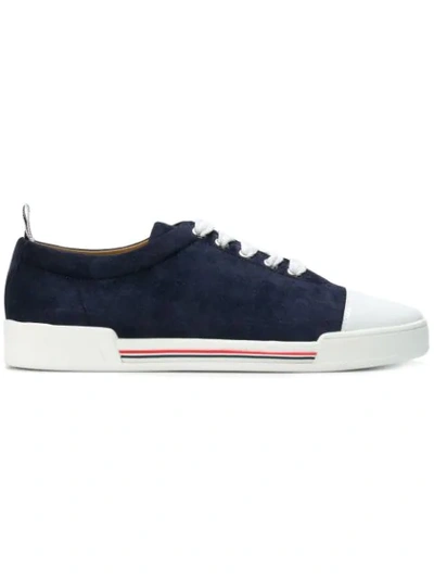 Shop Thom Browne Toe Cap Leather Trainer In 415