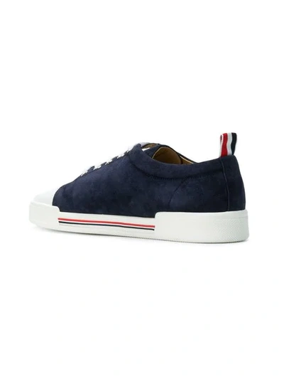 Shop Thom Browne Toe Cap Leather Trainer In 415