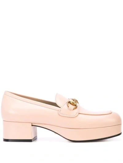 Shop Gucci Horsebit Slip-on Loafers In Pink