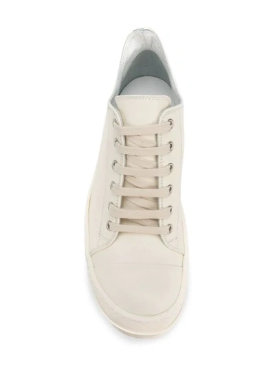 Shop Rick Owens Mid-top Sneakers In White