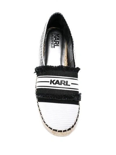 Shop Karl Lagerfeld Black Knit Espadrilles