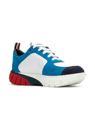 Shop Thom Browne Raised Tech Running Shoe In White