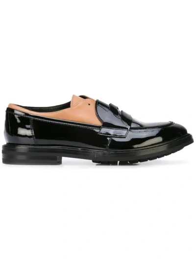 Shop Agl Attilio Giusti Leombruni Strap Detail Loafers In Black