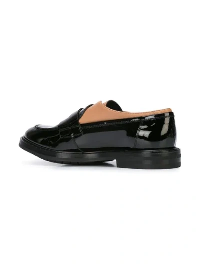 Shop Agl Attilio Giusti Leombruni Strap Detail Loafers In Black