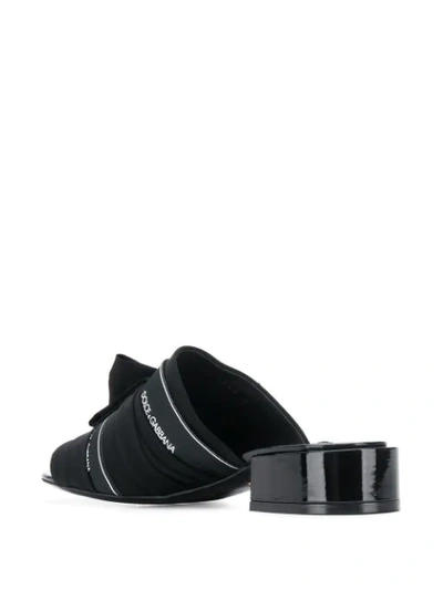 Shop Dolce & Gabbana Open Toe Bow Sandals In Black