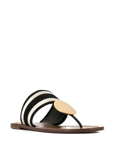 Shop Tory Burch Disc Thong Sandals In Gold
