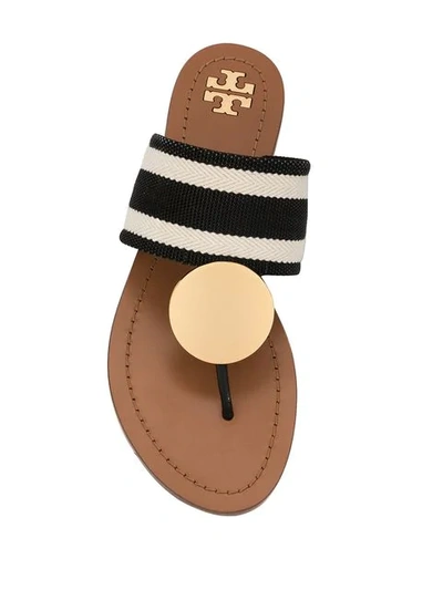 Shop Tory Burch Disc Thong Sandals In Gold