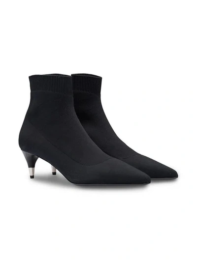 Shop Prada Sock Booties In Black