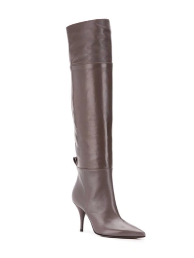 Shop L'autre Chose Knee-length Boots - Grey