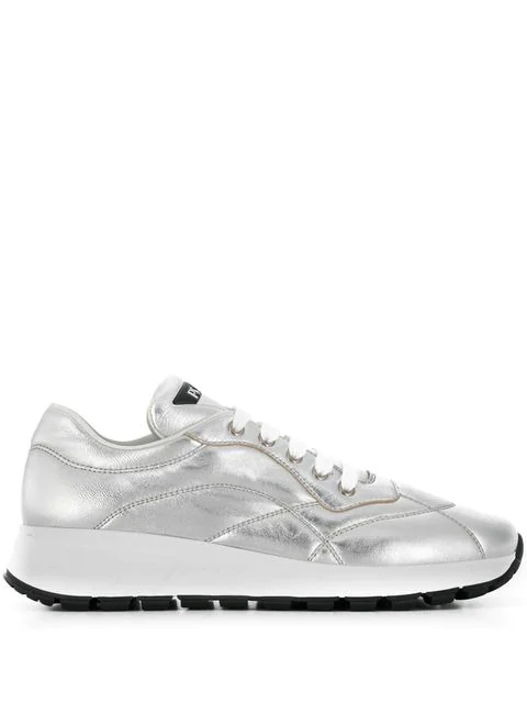 prada sneakers silver