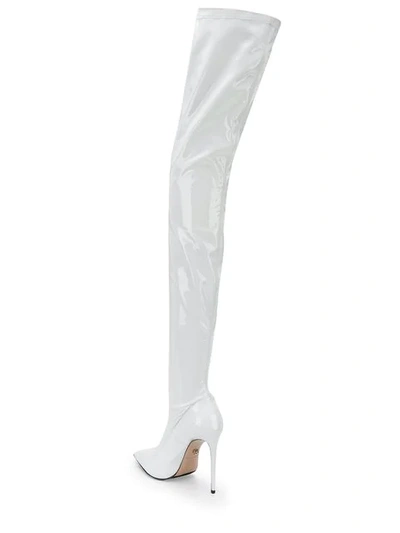 Le Silla Over The Knee Boots In White