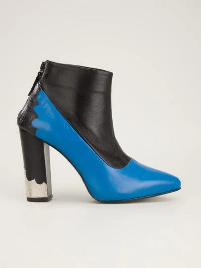 Shop Toga Paneled Ankle Boot In Blue