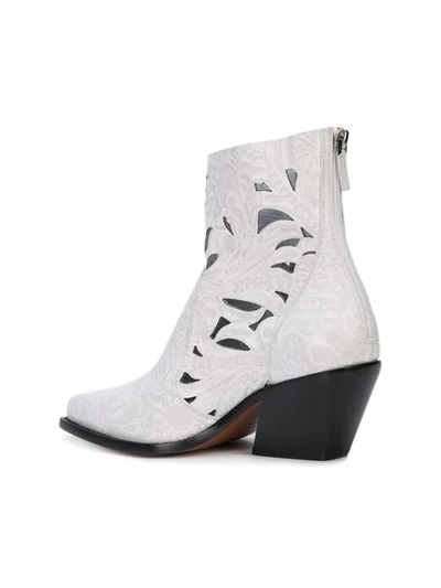 Shop Givenchy Western Style Ankle Boots In White