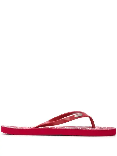 calvin klein flip flops red