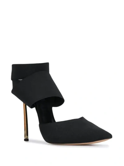 Shop Casadei Pointed Toe Sandals In 9000 Nero