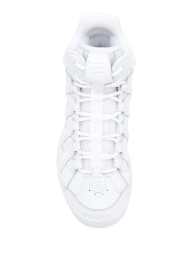 Shop Fila Hi-tops Sneakers In White