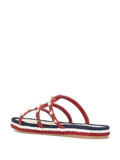 Shop Valentino Garavani 'rockstud' Pantoletten - Mehrfarbig In Multicolour