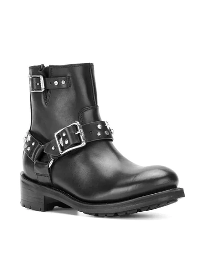 Shop Karl Lagerfeld Studded Boots In Black