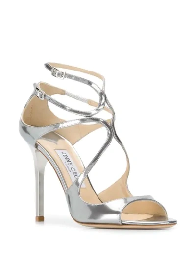 Shop Jimmy Choo Lang Sandals In Silver