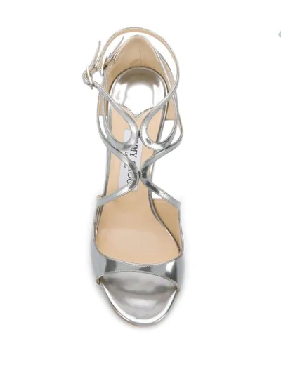 Shop Jimmy Choo Lang Sandals In Silver