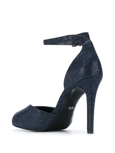 Shop Michael Michael Kors Textured Sandals In Blue