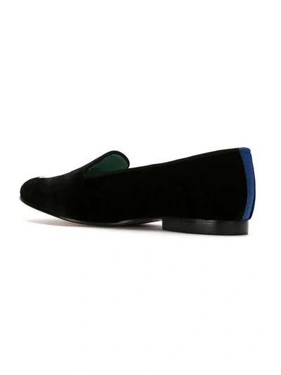 Shop Blue Bird Shoes Velvet Drinks Loafers In Black