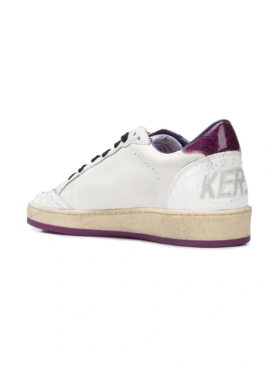 Shop Golden Goose Ball Star Distressed Sneakers In White