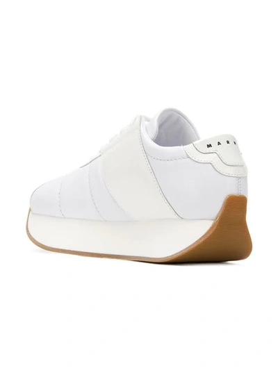 Shop Marni Flatform Sneakers In White