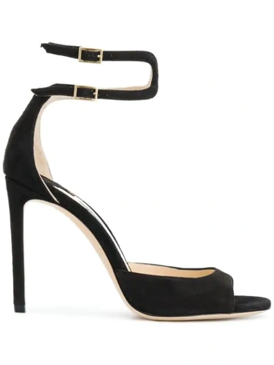 Shop Jimmy Choo Lane 100 Sandals In Black