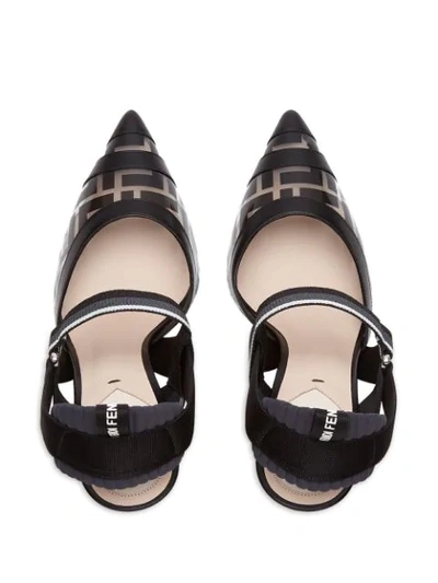 Shop Fendi Colibrì Slingback Pumps In Black