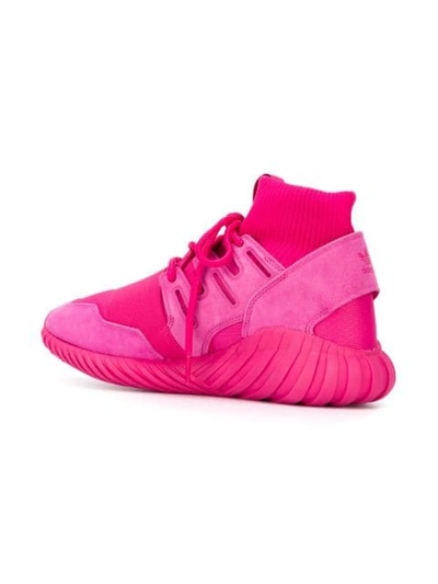 Shop Adidas Originals Tubular Doom Primeknit Sneakers In Pink