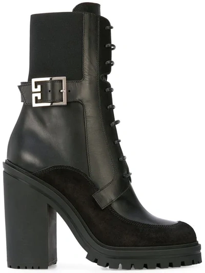 Shop Givenchy High-heel Combat Boots In Black