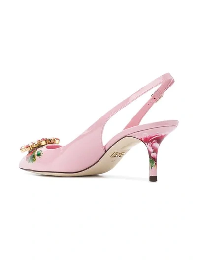 Shop Dolce & Gabbana Bellucci Slingback Pumps In Hdr40 Peonie 