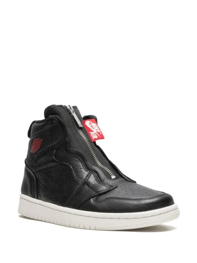 Jordan Air  1 Hi Zip Prem Sneakers In Black
