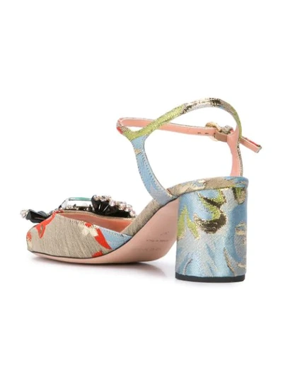 Shop Rochas Embellished Sandals In Multicolour