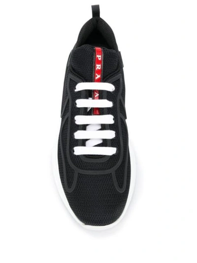 PRADA CHUNKY SOLE SNEAKERS - 黑色