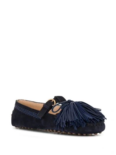 Shop Tod's Gommino Driving Shoes In Blue