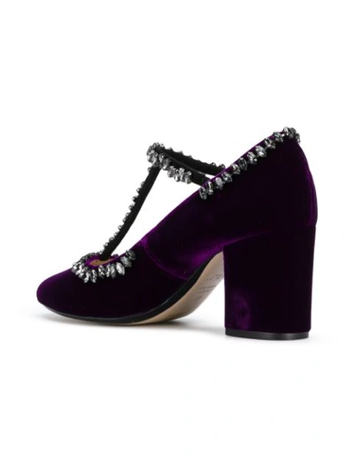 Shop N°21 Nº21 Embellished Mary Jane Pumps - Purple