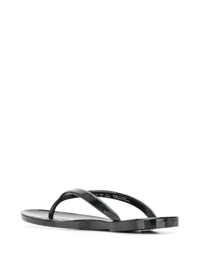 Shop Ea7 Logo Flip Flops In Black