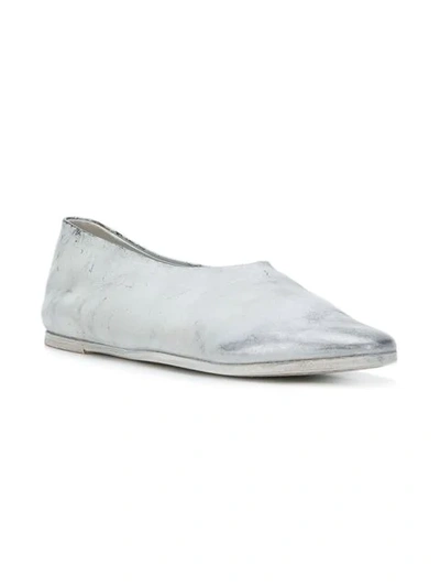 Shop Marsèll Distressed Ballerina Shoes In White