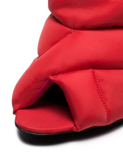 NICHOLAS KIRKWOOD RED 105 PUFFED NYLON MULES - 红色