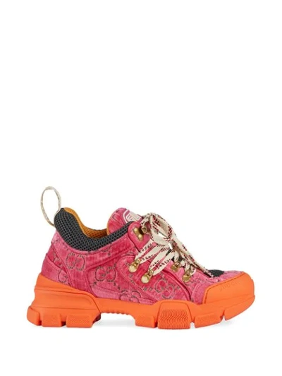 Gucci Women's Flashtrek Sneaker With Crystals In Pink | ModeSens