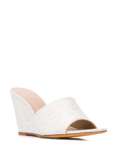 Shop Maryam Nassir Zadeh Mule Wedges In Grey