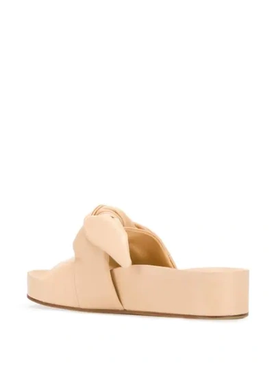 Shop Jil Sander Knot Front Slides In Neutrals