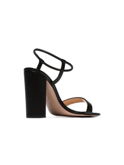 Shop Gianvito Rossi 100mm Leather Sandals In Black