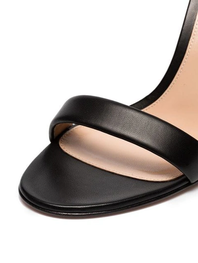 Shop Gianvito Rossi 100mm Leather Sandals In Black