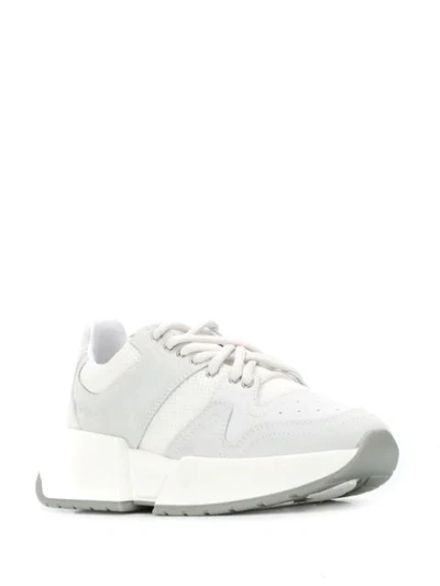 Shop Mm6 Maison Margiela Paneled Sneakers In T1010 White Asparagus